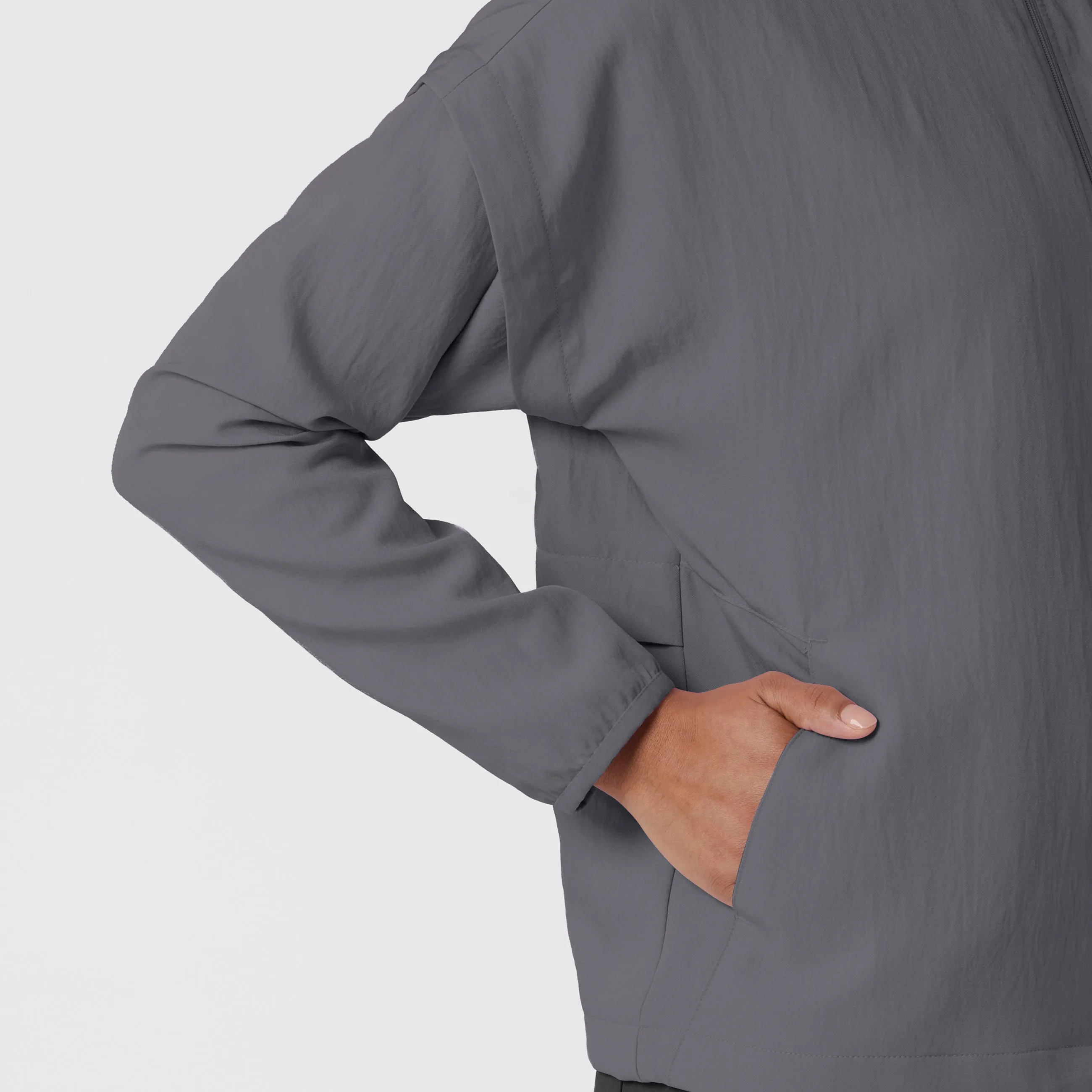 Layers 8014 BreezeBreaker Scrub Jacket Pewter