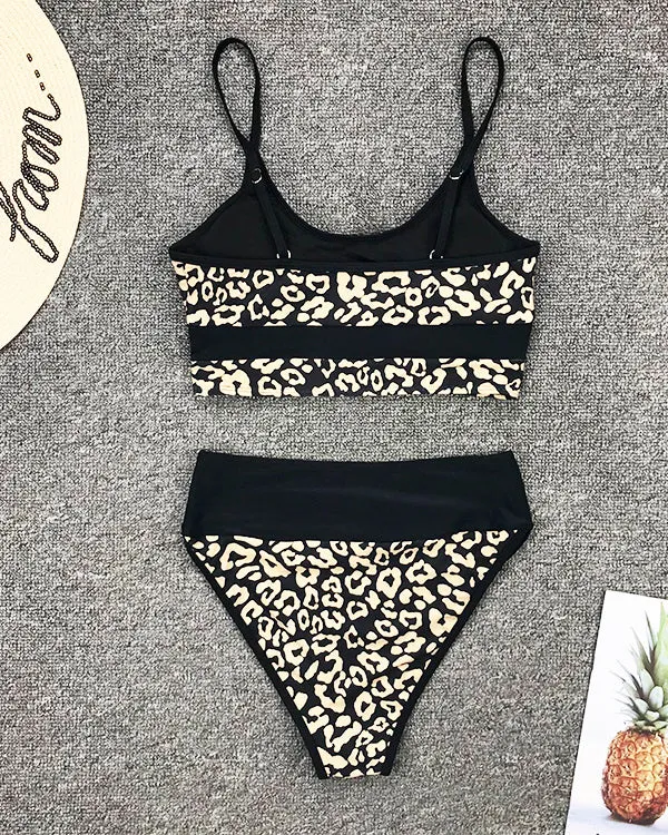 Leopard High Waisted Bikini Sets