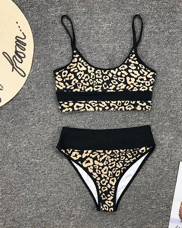 Leopard High Waisted Bikini Sets