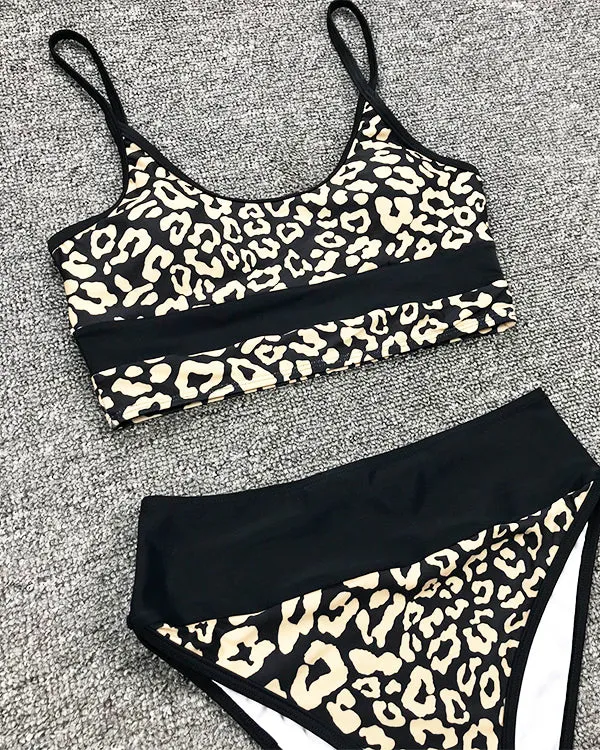 Leopard High Waisted Bikini Sets