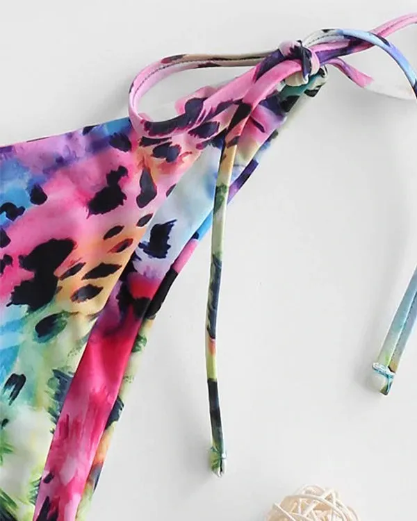 Leopard Tie Side Bikini Sets