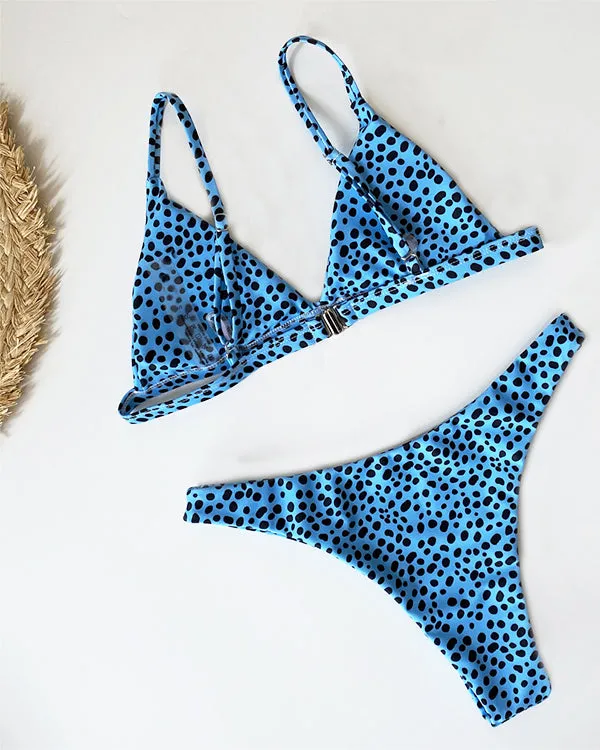 Leopard Triangle Bikini Sets