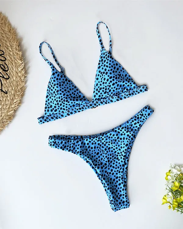 Leopard Triangle Bikini Sets