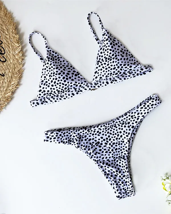 Leopard Triangle Bikini Sets