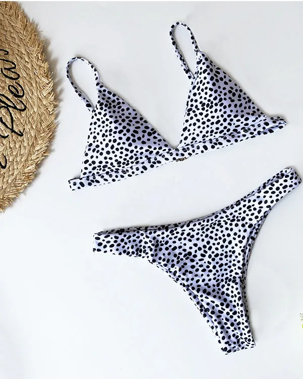 Leopard Triangle Bikini Sets