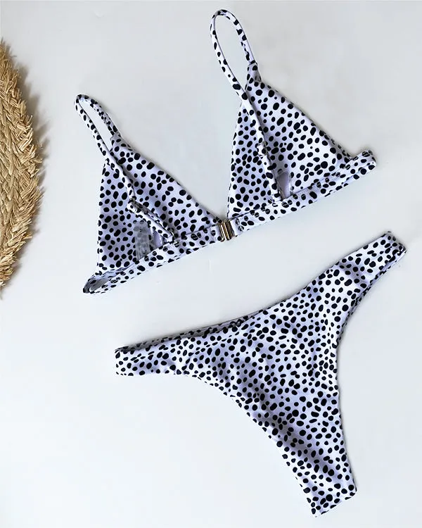 Leopard Triangle Bikini Sets