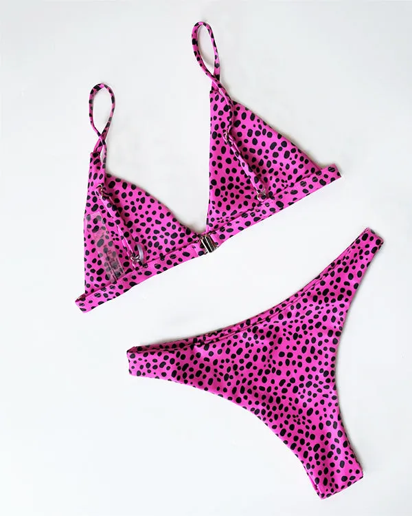 Leopard Triangle Bikini Sets