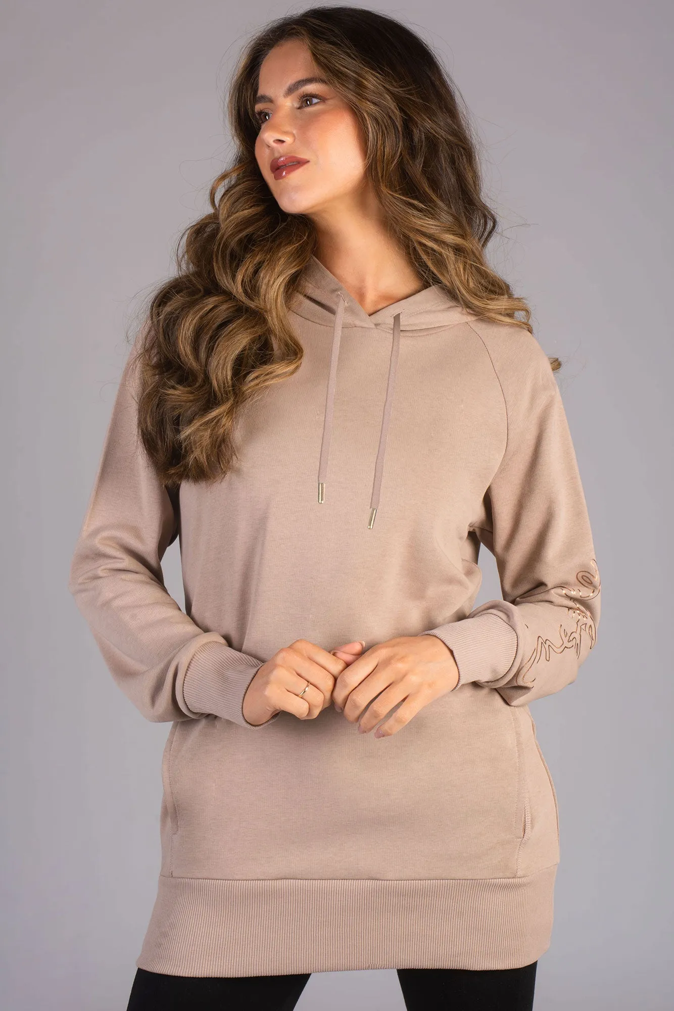 Longline Logo Hoodie