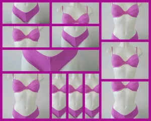 Lot of 10 Push-up Bikini sets Cheeky Shorty Bottoms