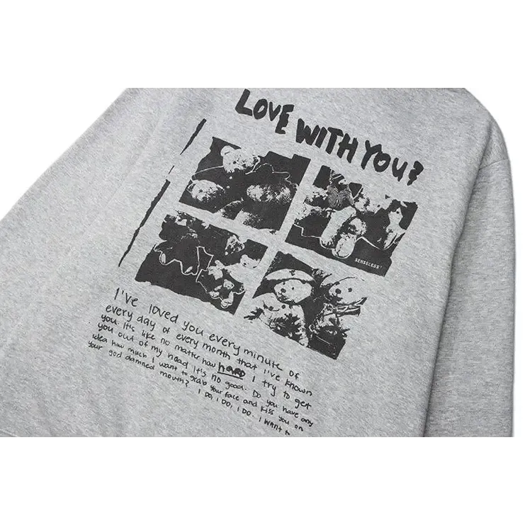 Love With You Y2K Hoodie for Trendy Y2K Streetwear Style