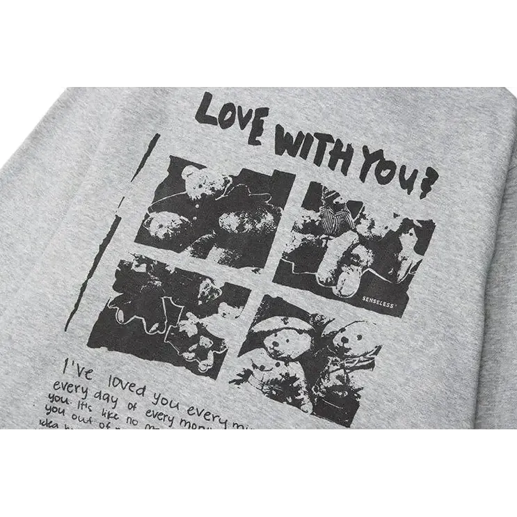 Love With You Y2K Hoodie for Trendy Y2K Streetwear Style