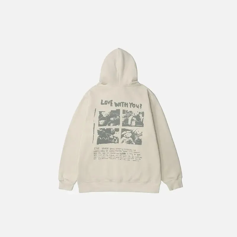 Love With You Y2K Hoodie for Trendy Y2K Streetwear Style
