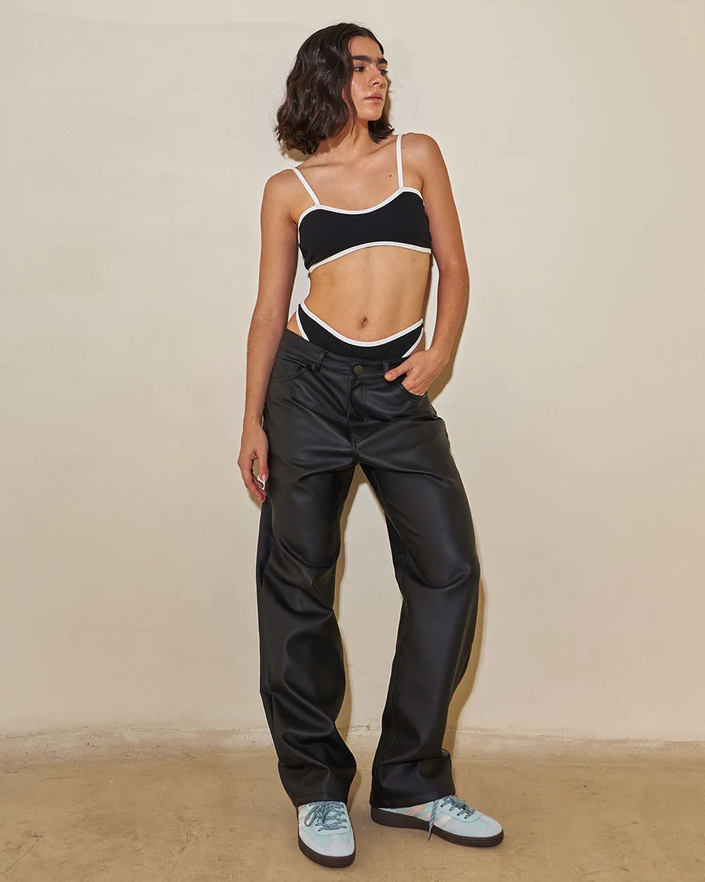 LOW LEATHER PANTS