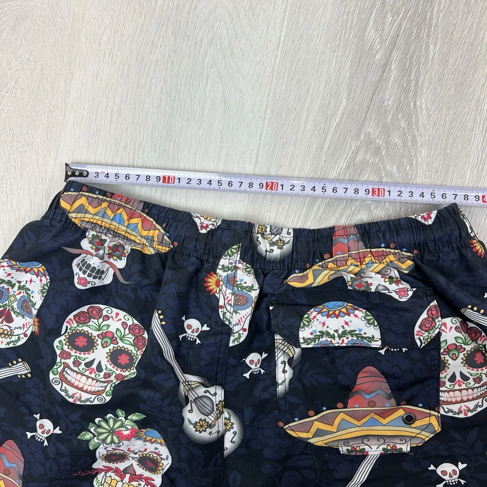 Lowes Mens Mexican Calavera Swim Shorts Boardies Beach Shorts Size XL