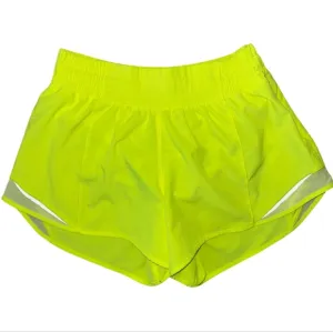 LULULEMON &quot;Hotty Hot&quot; Short II 4” Low Rise In Highlight Yellow EUC 8