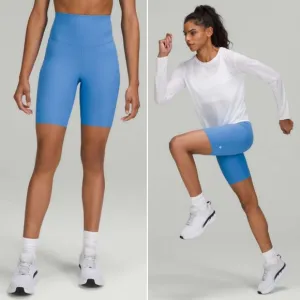 Lululemon Base Pace High-Rise Short *Ribbed Nulux in Blue Nile - Like New