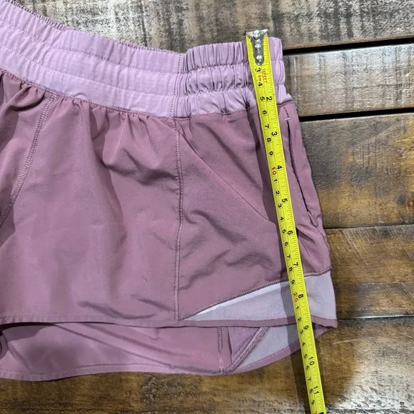 Lululemon Hotty Hot Figue Rose Blush Pink Gym Running Active Athletic Shorts 10