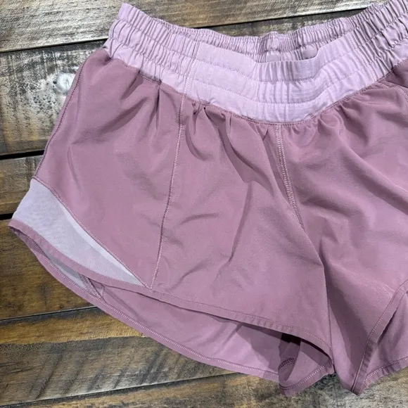Lululemon Hotty Hot Figue Rose Blush Pink Gym Running Active Athletic Shorts 10