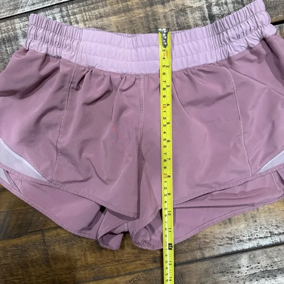 Lululemon Hotty Hot Figue Rose Blush Pink Gym Running Active Athletic Shorts 10