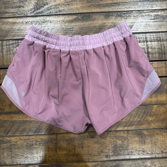 Lululemon Hotty Hot Figue Rose Blush Pink Gym Running Active Athletic Shorts 10