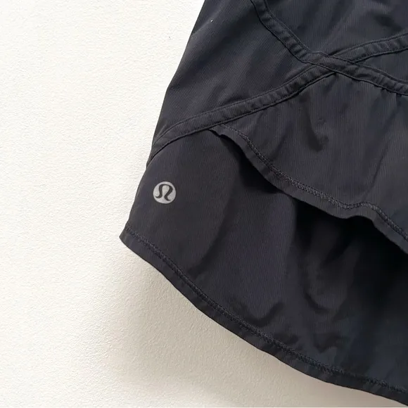 Lululemon Run: Track Attack Athletic Skirt Skort in Black size 2