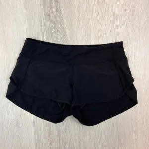 Lululemon Womens Black Running Shorts Activewear Shorts Size 6