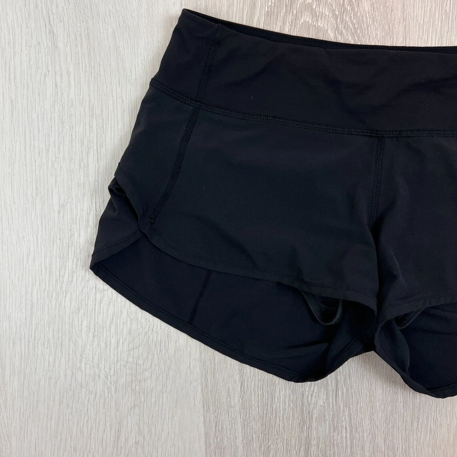 Lululemon Womens Black Running Shorts Activewear Shorts Size 6