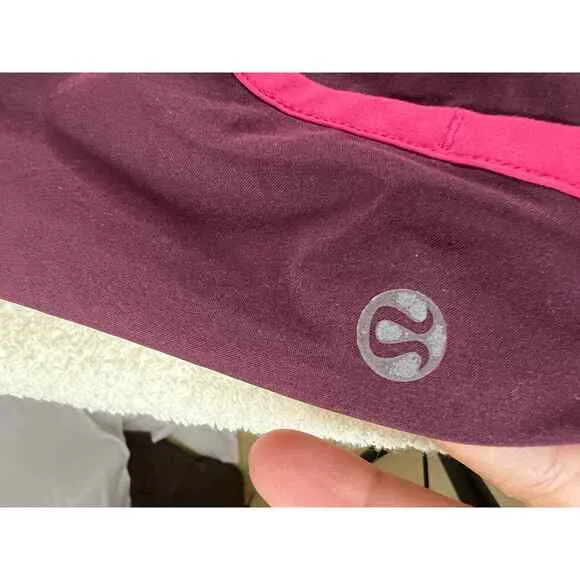 Lululemon Women's Burgundy w/Pink Detail Running Shorts Size 8