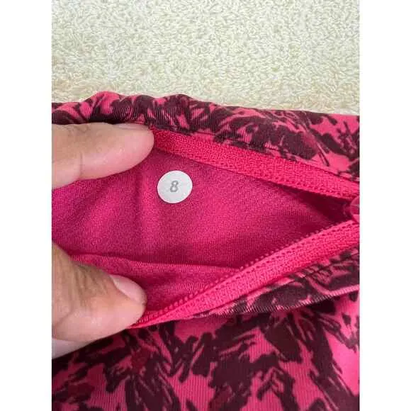 Lululemon Women's Burgundy w/Pink Detail Running Shorts Size 8