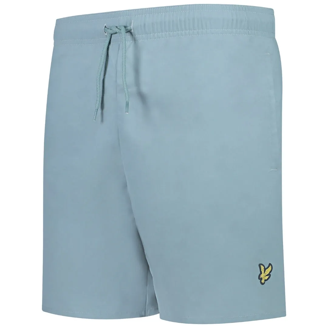 Lyle Scott Branded Logo Light Blue Swim Shorts