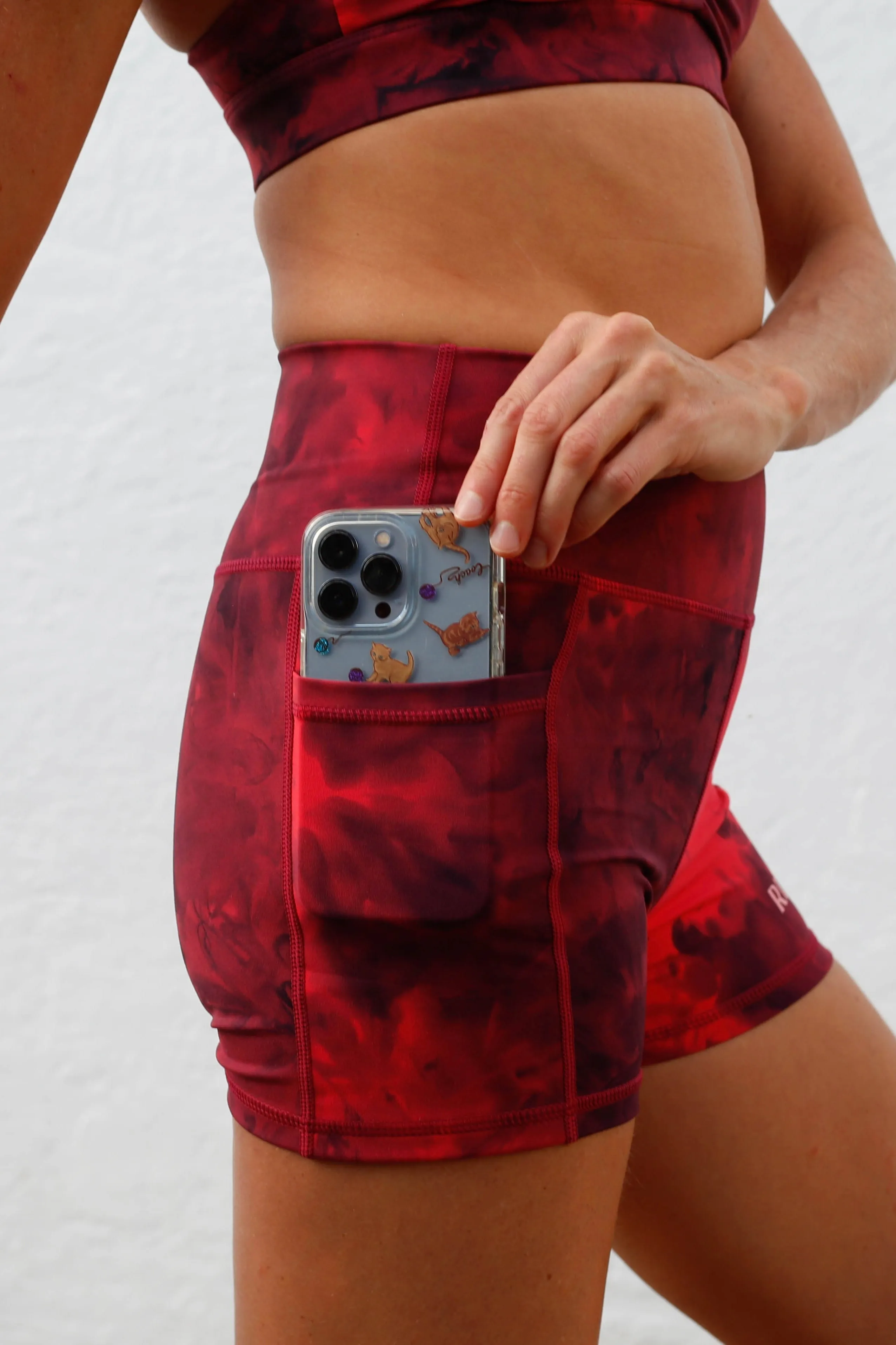 Madison Pocket Shorts (cherry ribbed)