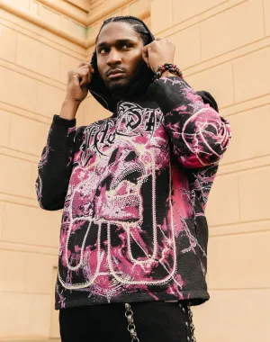 Majestik Fearless Skull Tapestry Hoodie