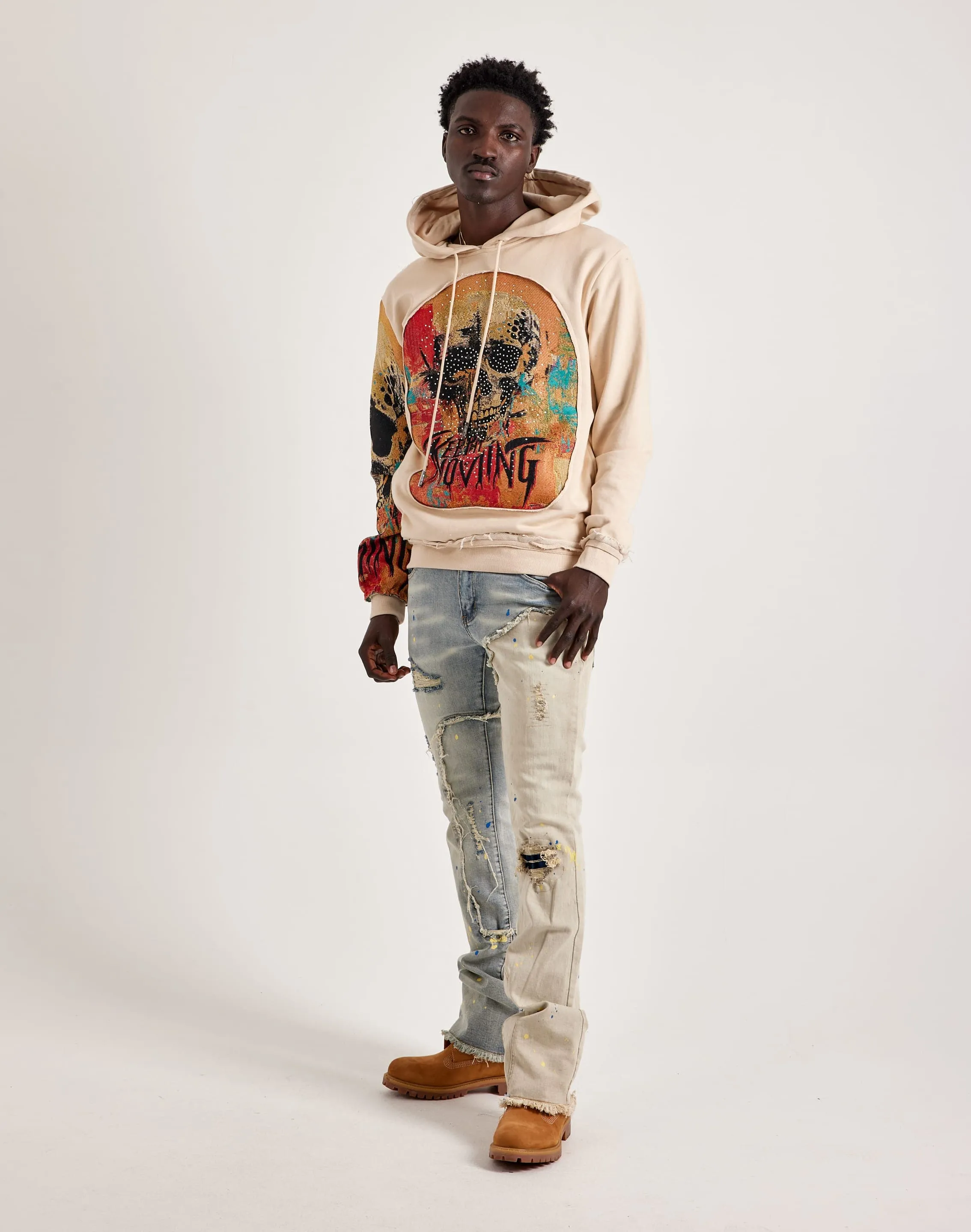 Majestik Keep It Moving Tapestry Mix Hoodie
