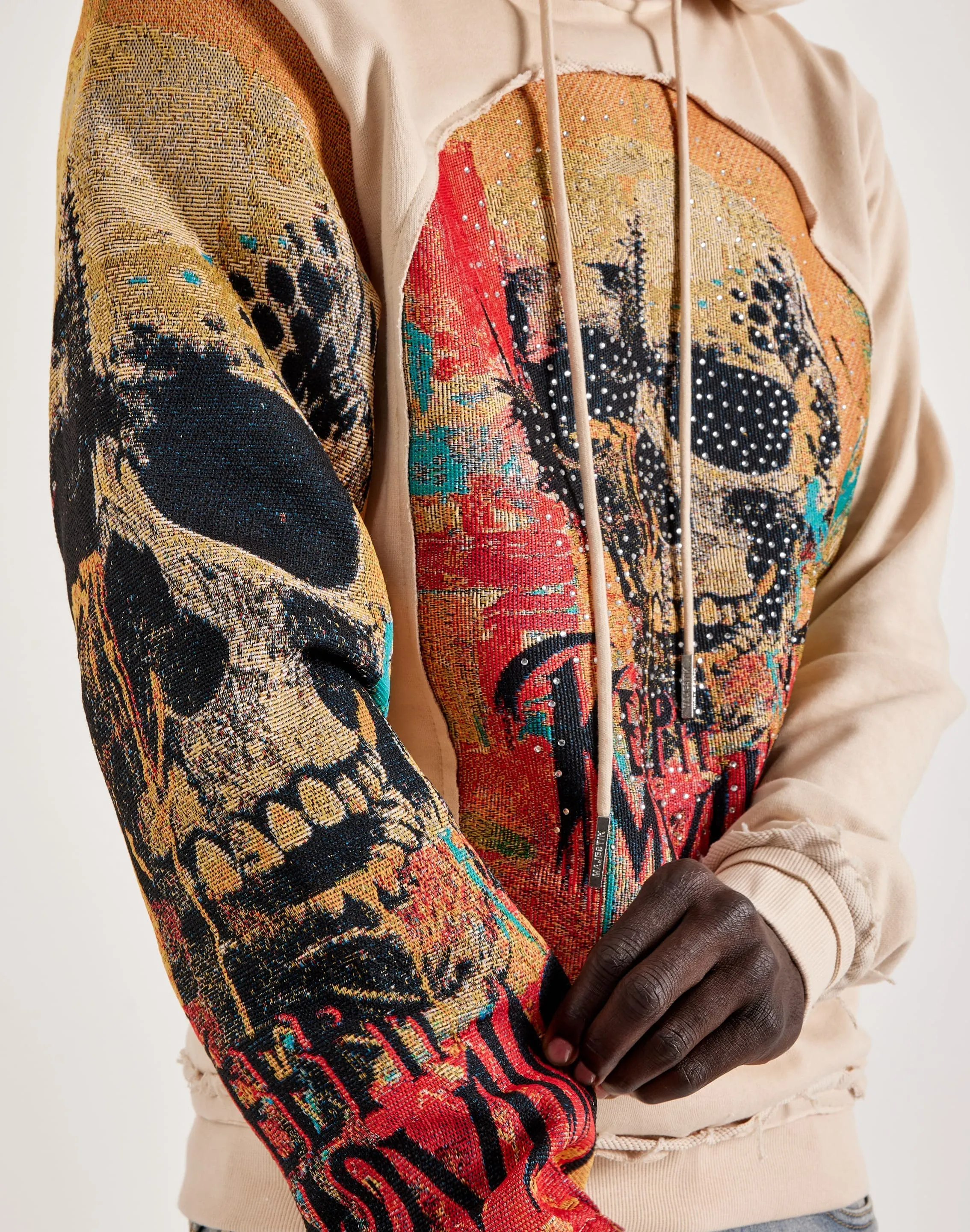 Majestik Keep It Moving Tapestry Mix Hoodie