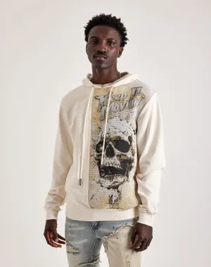 Majestik Skull Head Tapestry Mix Hoodie