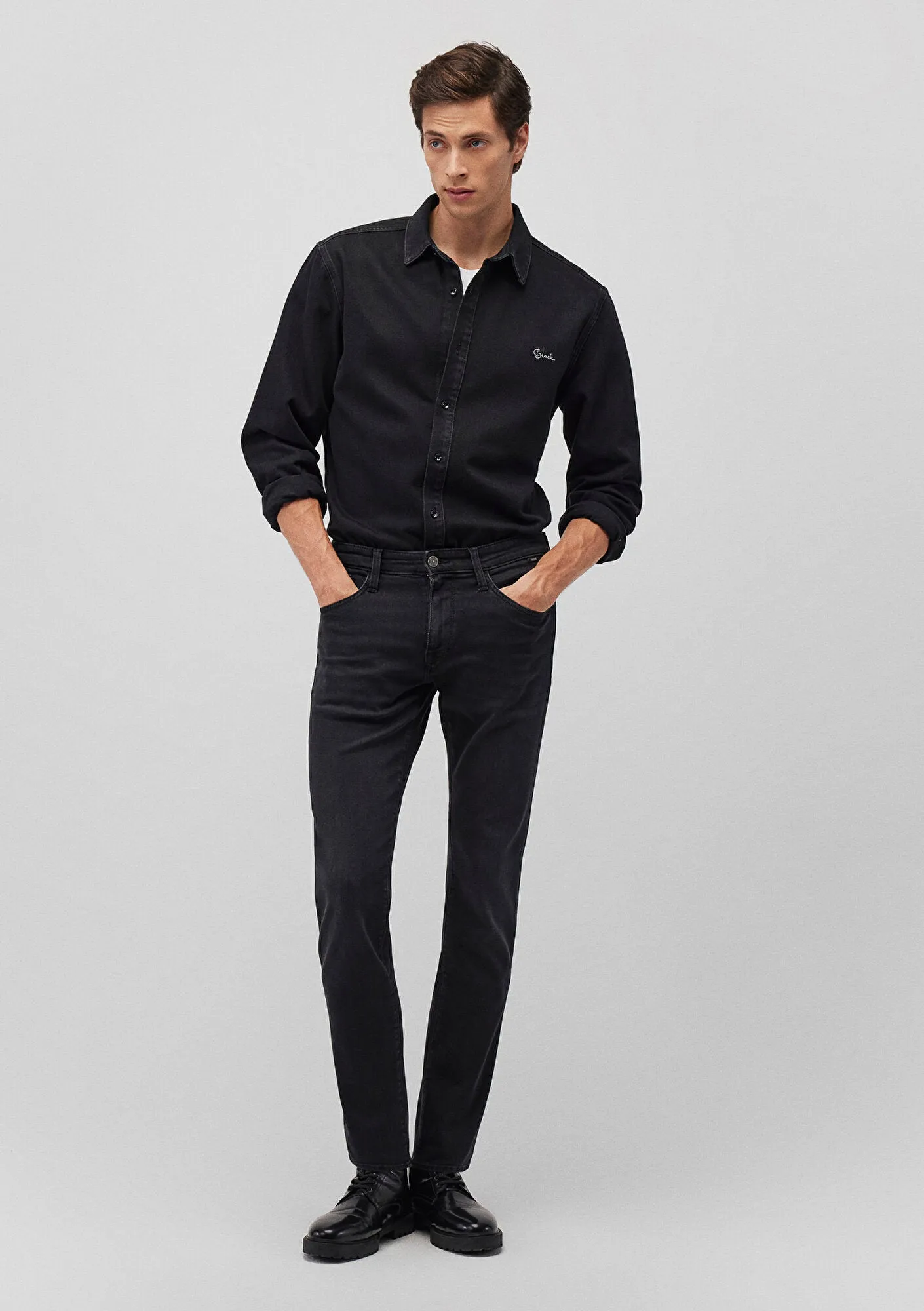 Marcus Deep Smoke Mavi Black Jean Pants