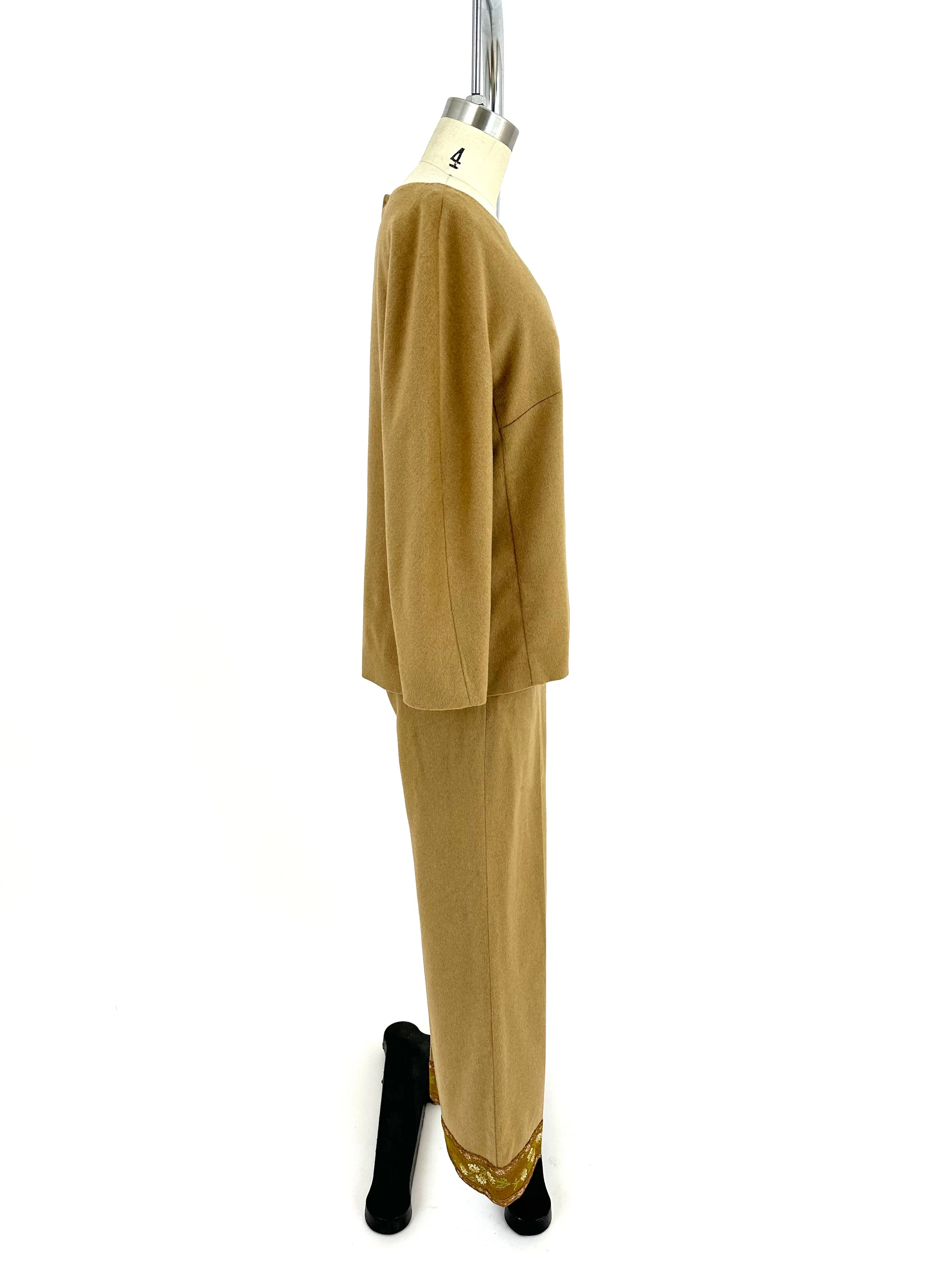 Max Mara Camel Hair Embroidered Pant Set*