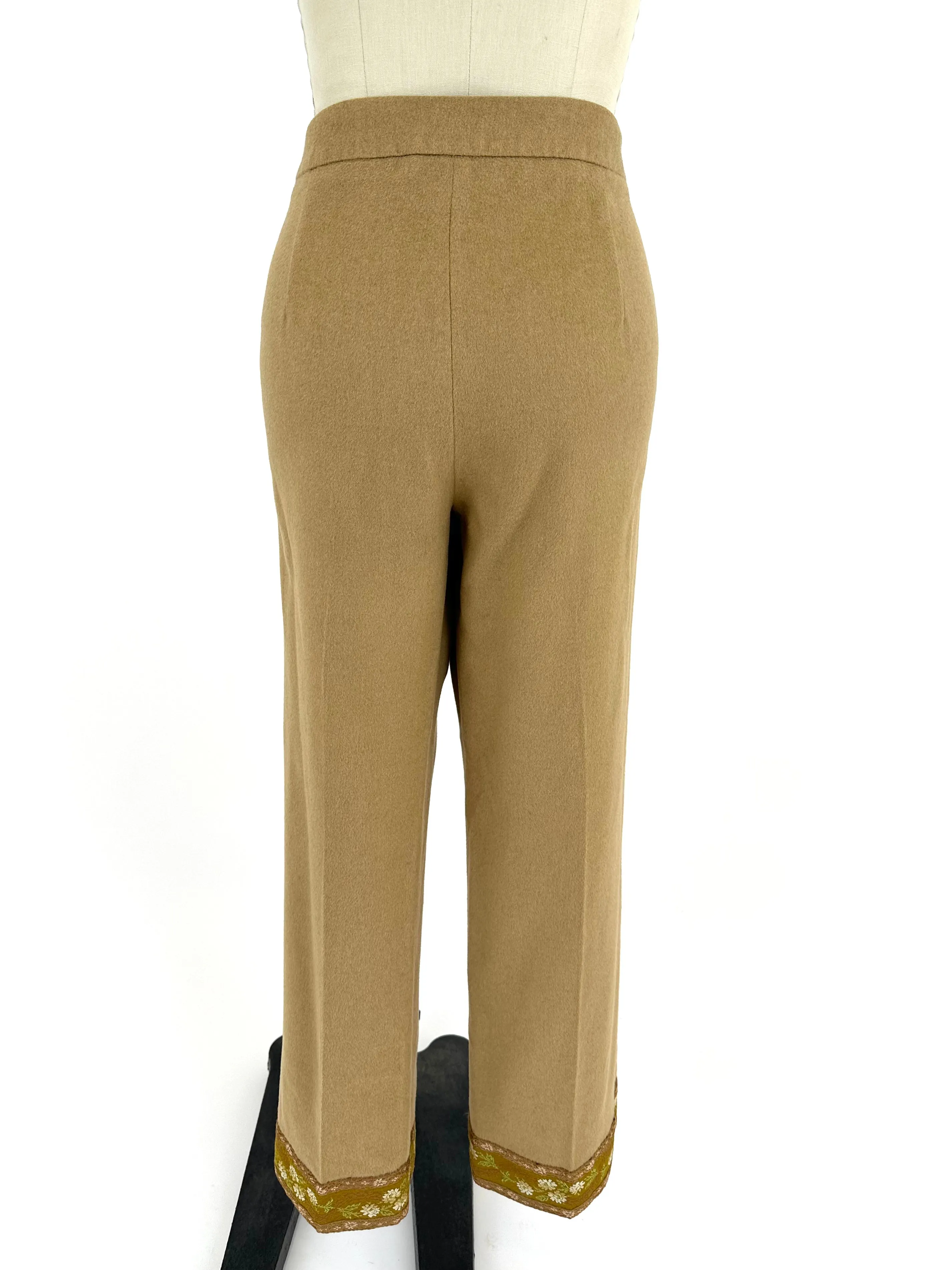 Max Mara Camel Hair Embroidered Pant Set*