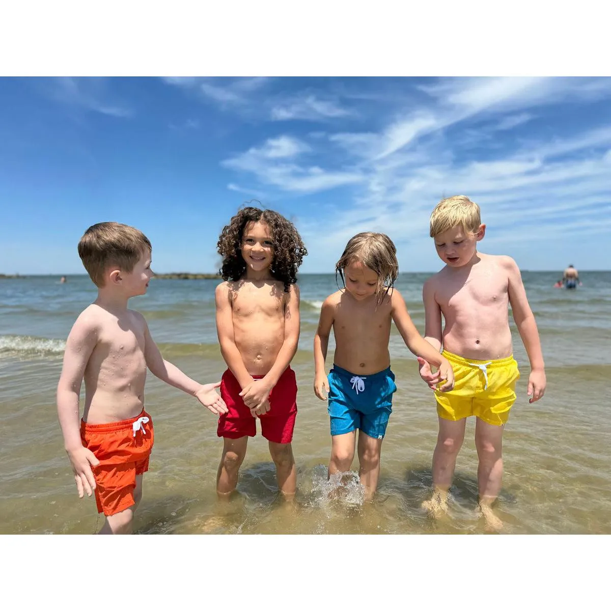 Me & Henry Splash Swim Shorts- Red