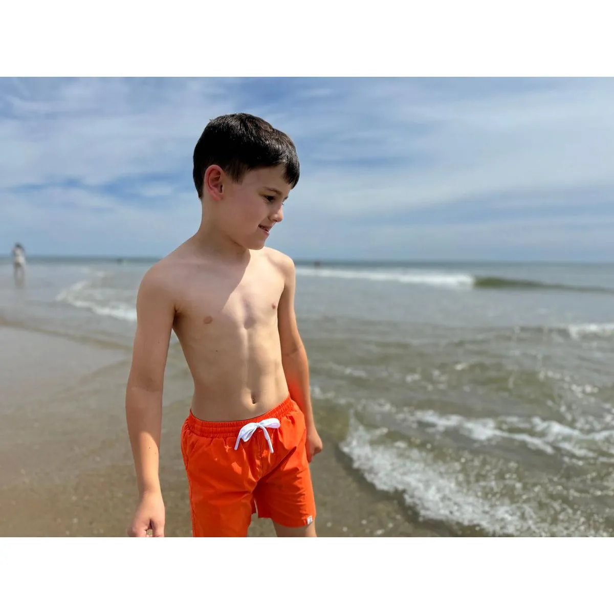 Me & Henry Splash Swim Shorts- Tangerine