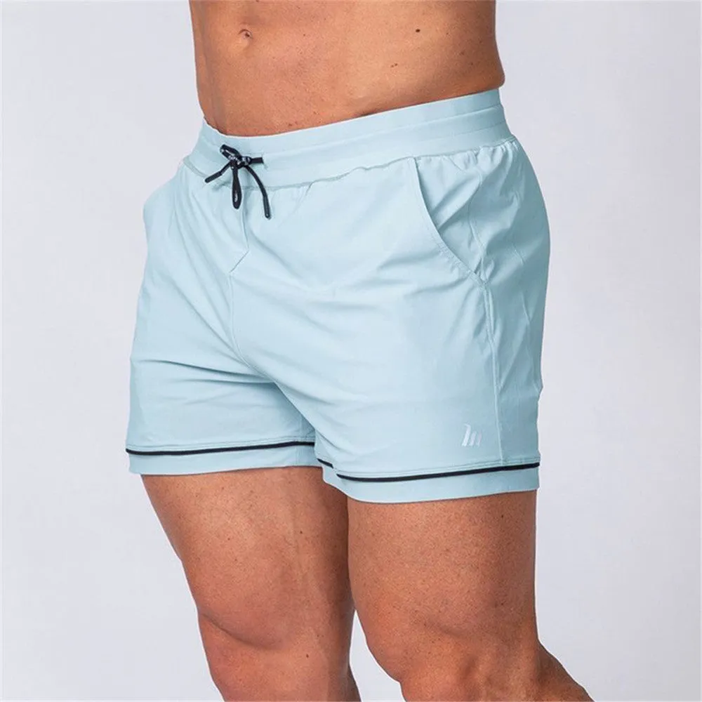 Men Fitness Workout Bermuda  Bodybuilding Skinny Shorts