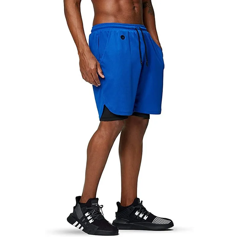 Men Running Shorts 2 In 1 Sport GYM Shorts Men New Design Jogging Fitness Training Shorts Quick Dry Basketball Shorts Male