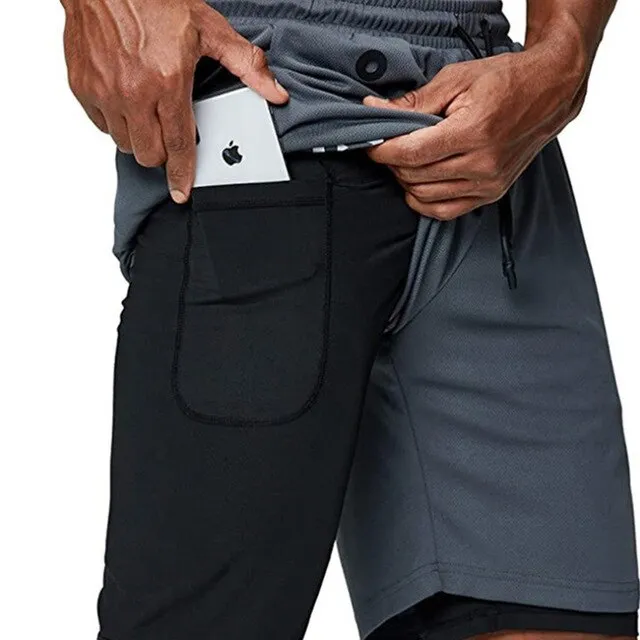 Men Running Shorts 2 In 1 Sport GYM Shorts Men New Design Jogging Fitness Training Shorts Quick Dry Basketball Shorts Male