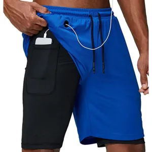 Men Running Shorts 2 In 1 Sport GYM Shorts Men New Design Jogging Fitness Training Shorts Quick Dry Basketball Shorts Male