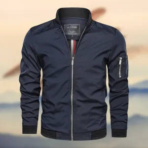 Men's Chic Bomber Jacket for Cozy Relaxation