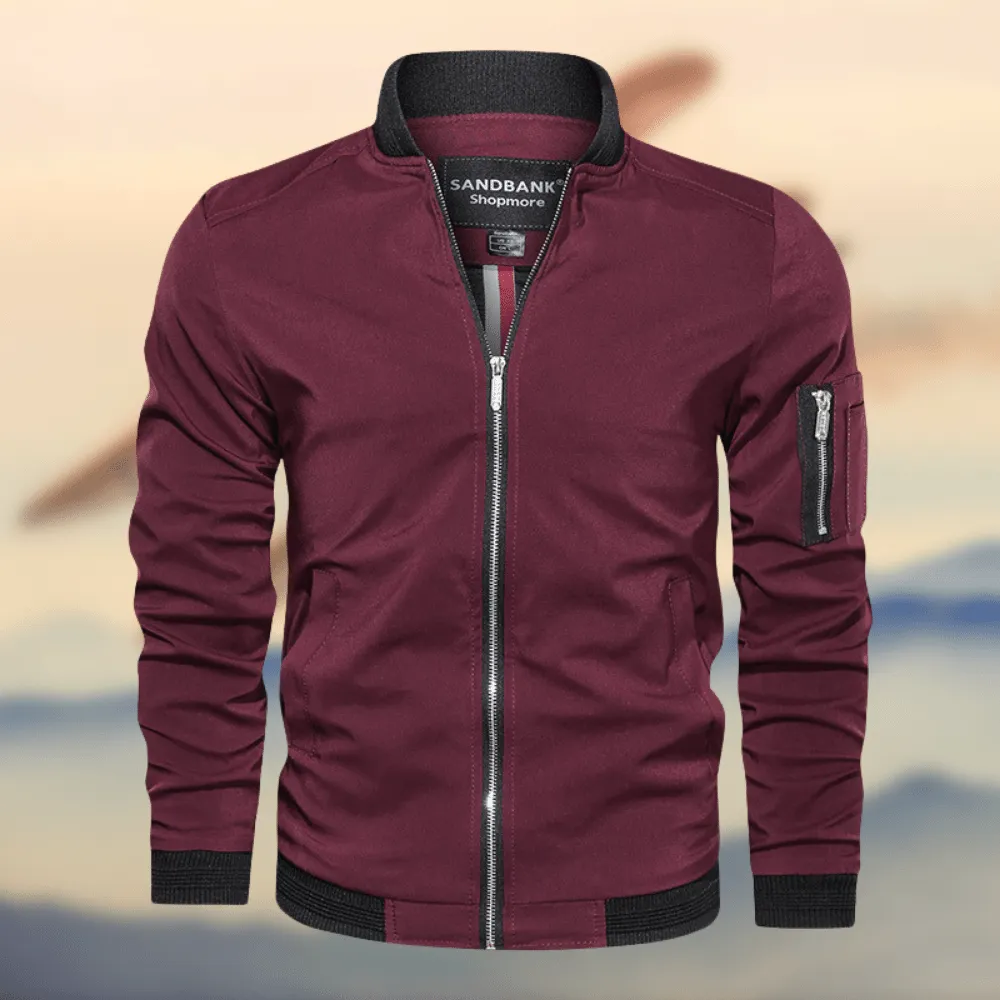 Men's Chic Bomber Jacket for Cozy Relaxation