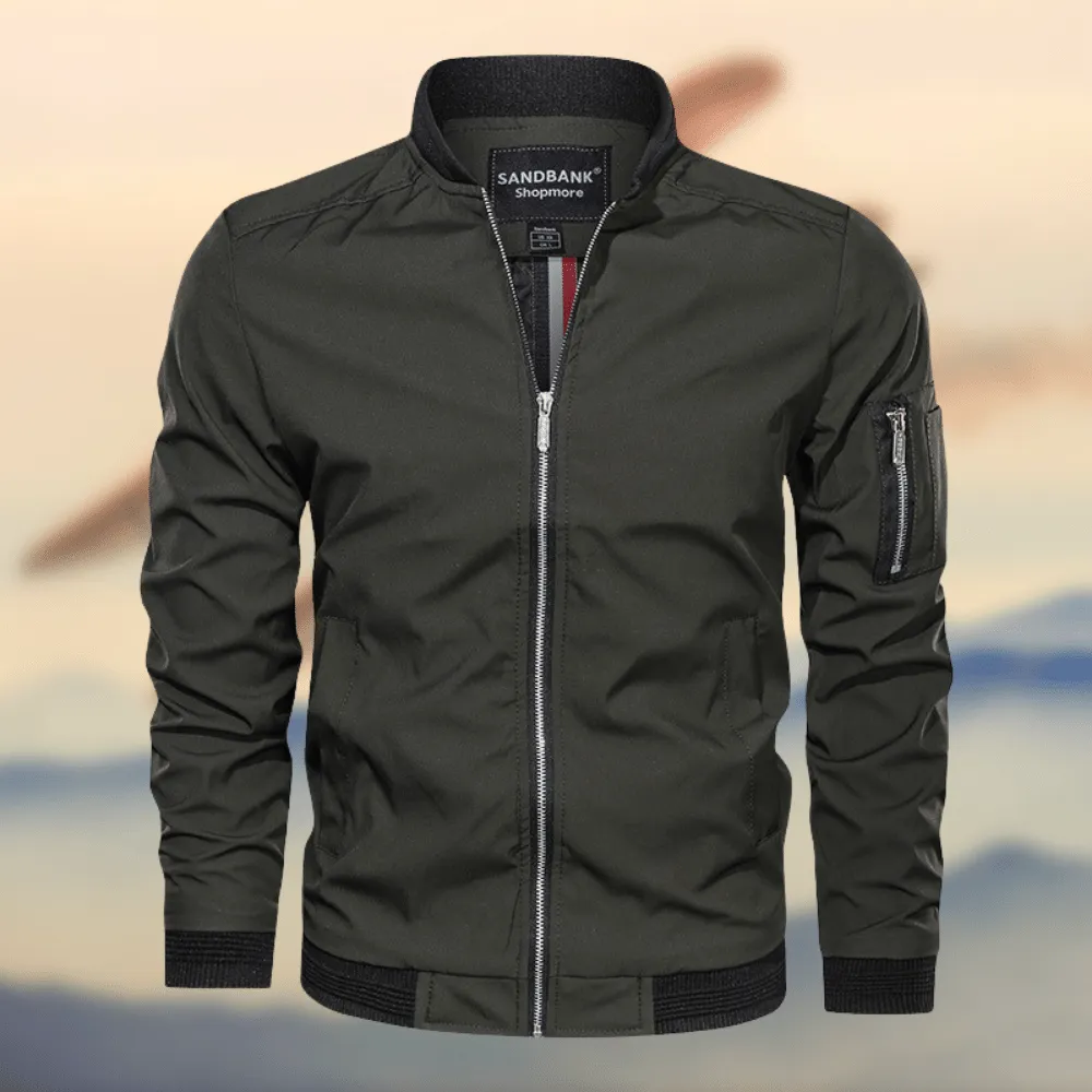 Men's Chic Bomber Jacket for Cozy Relaxation