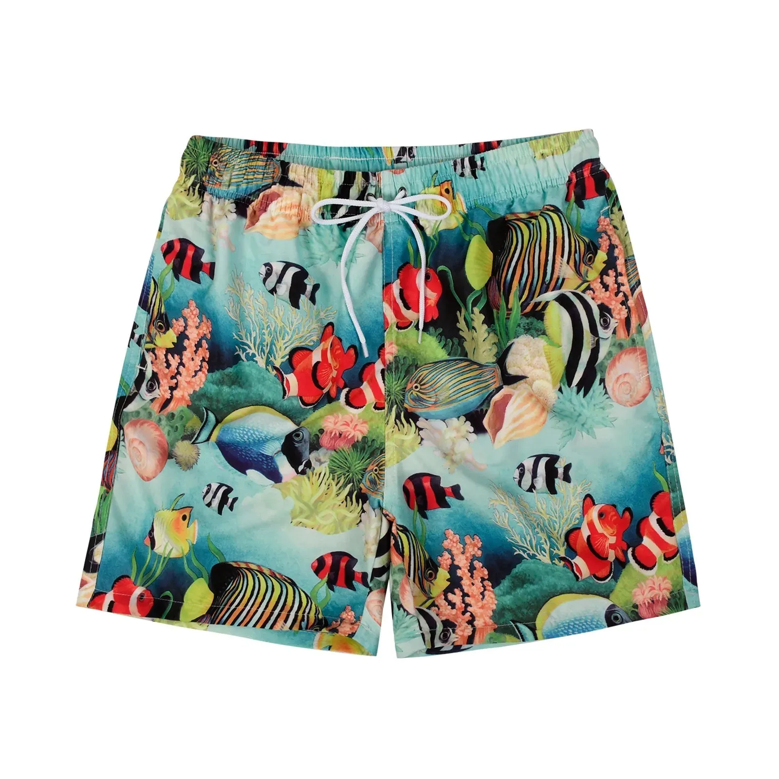 Men's Coastal Inspired Swim Shorts with Mesh Liner
