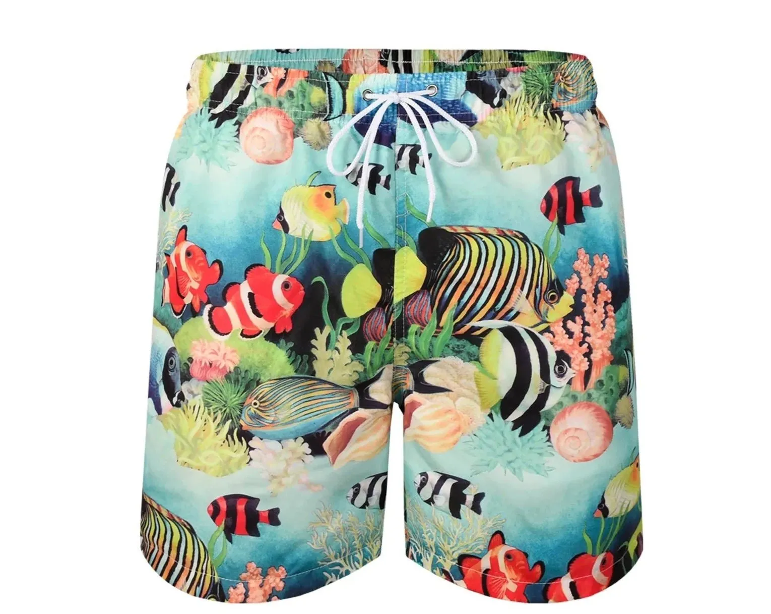 Men's Coastal Inspired Swim Shorts with Mesh Liner