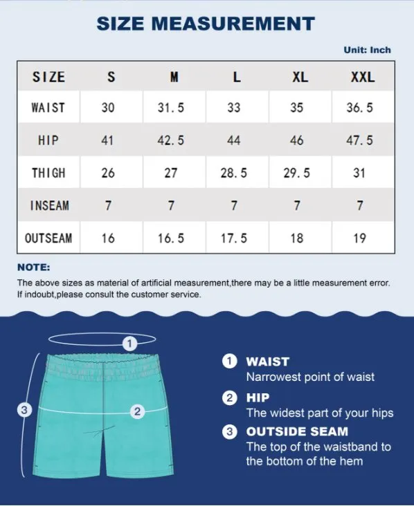 Men's Coastal Inspired Swim Shorts with Mesh Liner